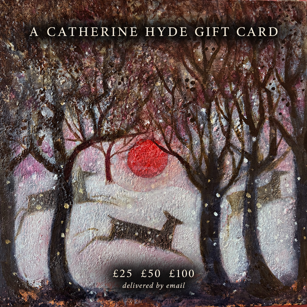 Gift card image with deer painting and gift wording