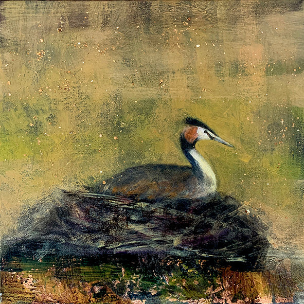 GREBE: POLLEN COATED RIVER print image 0