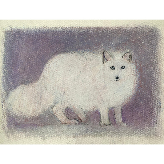 SNOW FOX: pastel painting image 0