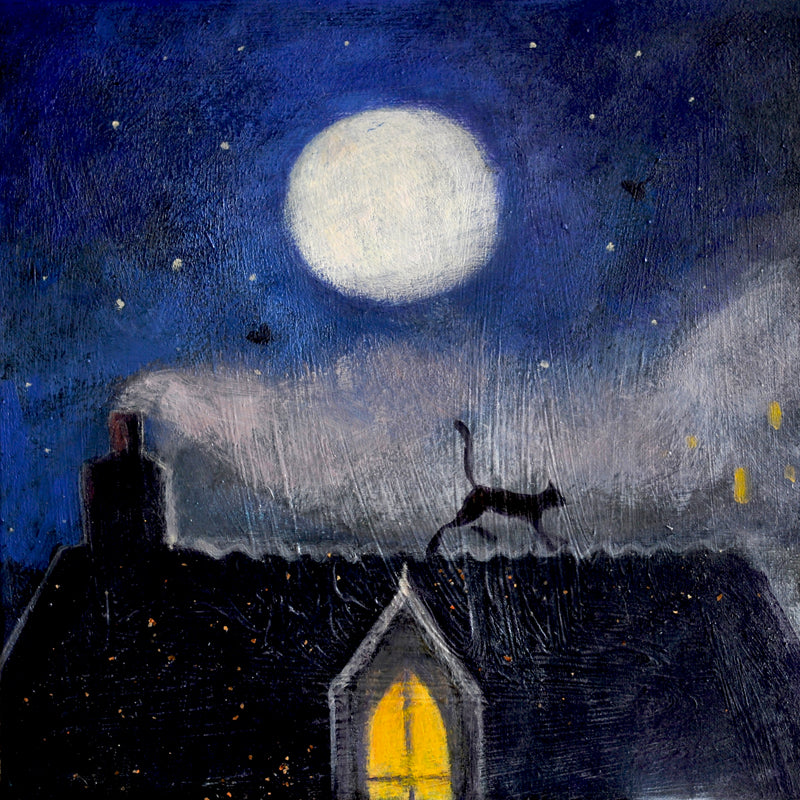 CAT: BY THE LIGHT OF THE MOON print image 0