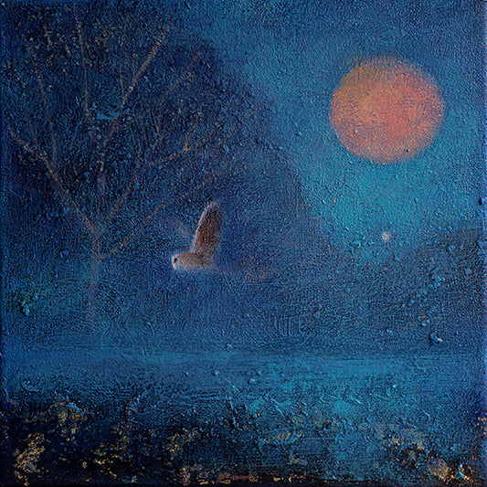 OWL: THE APRICOT MOON print image 0