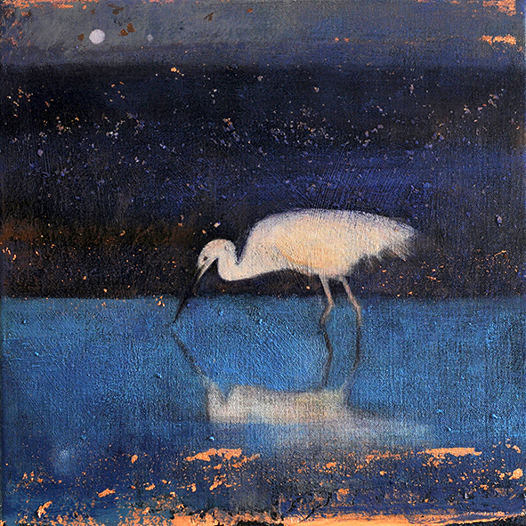 EGRET: THE SALT QUIET EVENING print