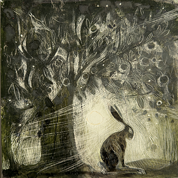 HARE-THE GREEN SHADOWS painting