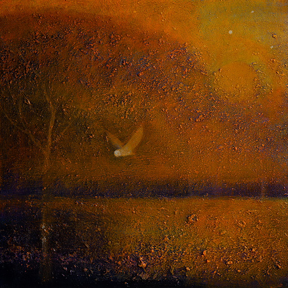 OWL: THE SETTING SUN painting